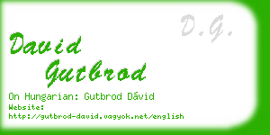 david gutbrod business card